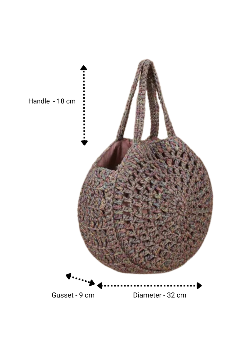 Multicolour Crochet Handheld Bag