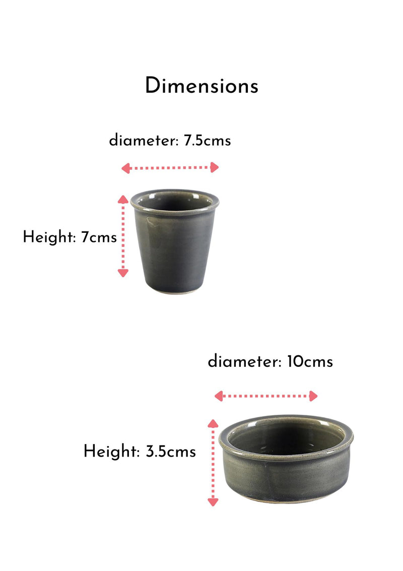 Filter coffee set of 2  - Grey