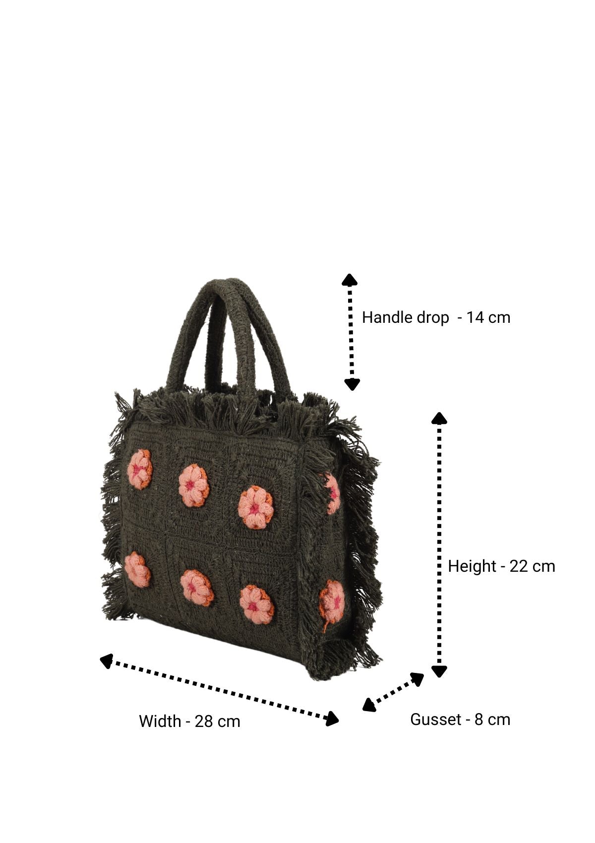 Olive Crochet Mini Handheld Bag - IshqMe