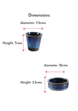 Filter coffee set of 2 - Blue Brown
