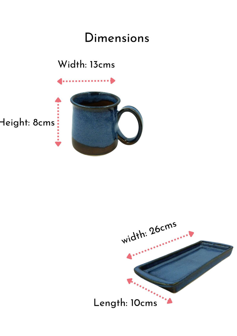 Two Cup Tray Set