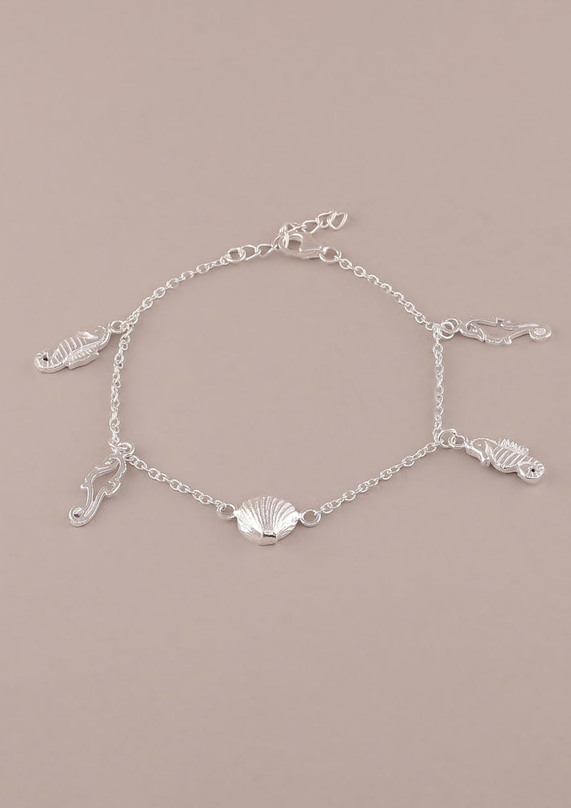 Silver Ocean Charm Bracelet