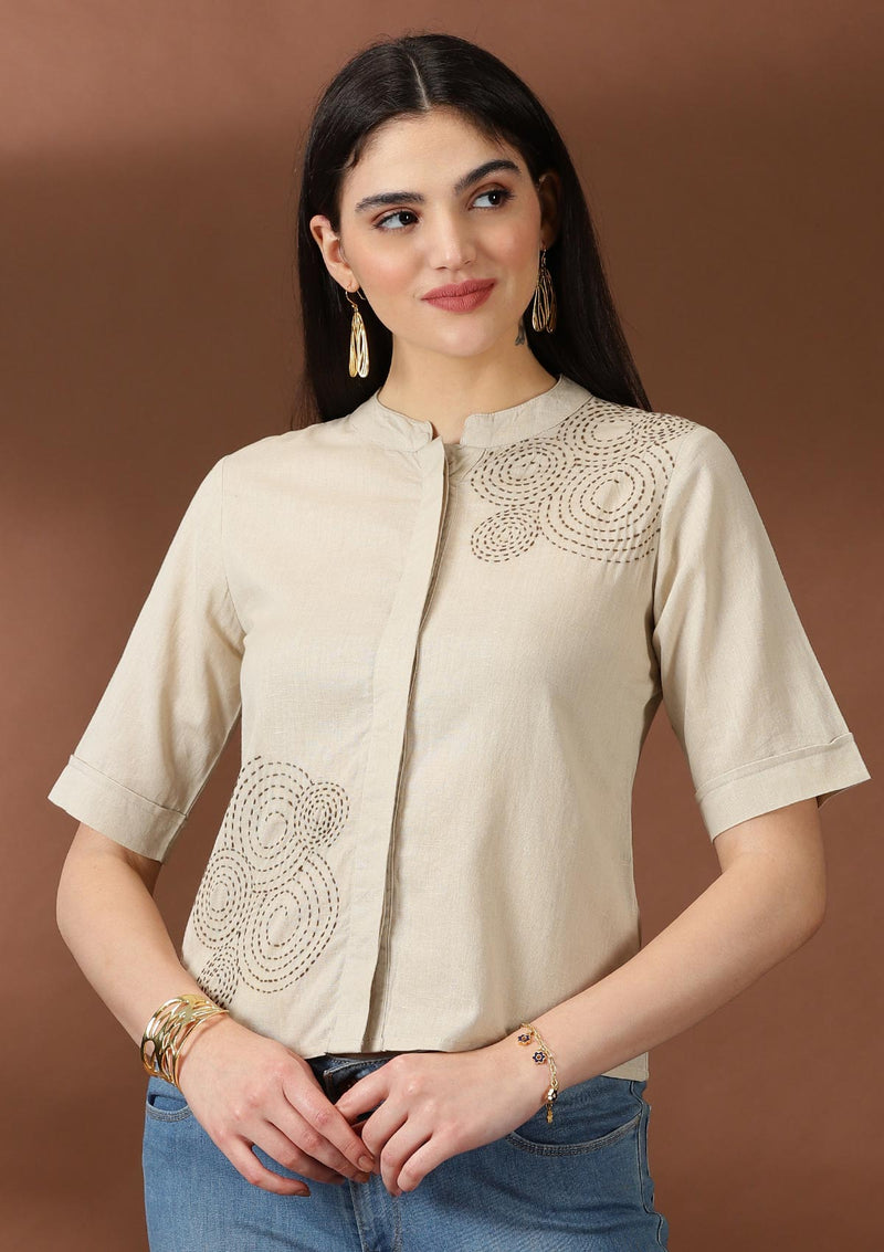 Rasen Embroidered Top