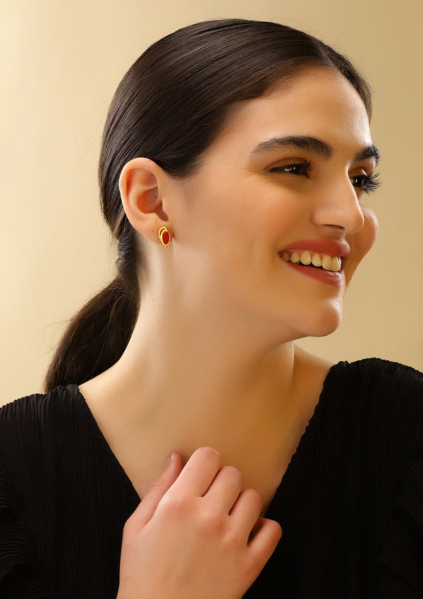 Statement Enamel Earring