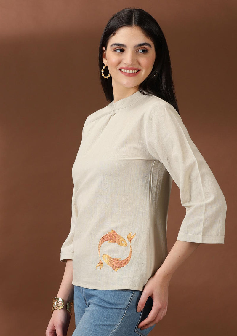 Koi Koi Embroidered Top
