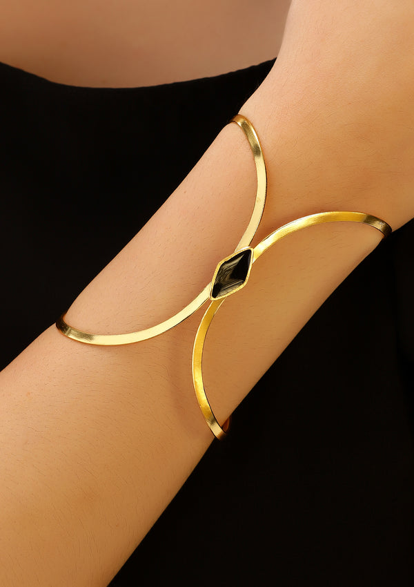 Black Enamel Cuff Bracelet