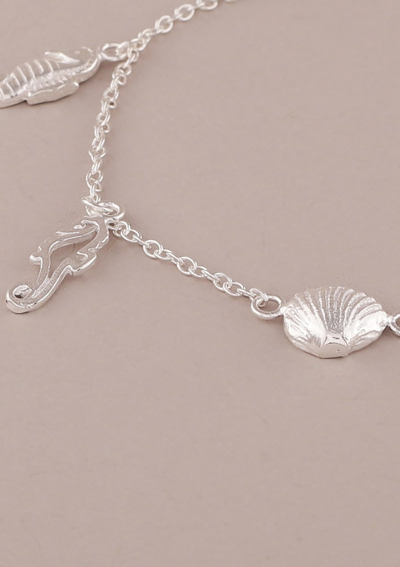 Silver Ocean Charm Bracelet