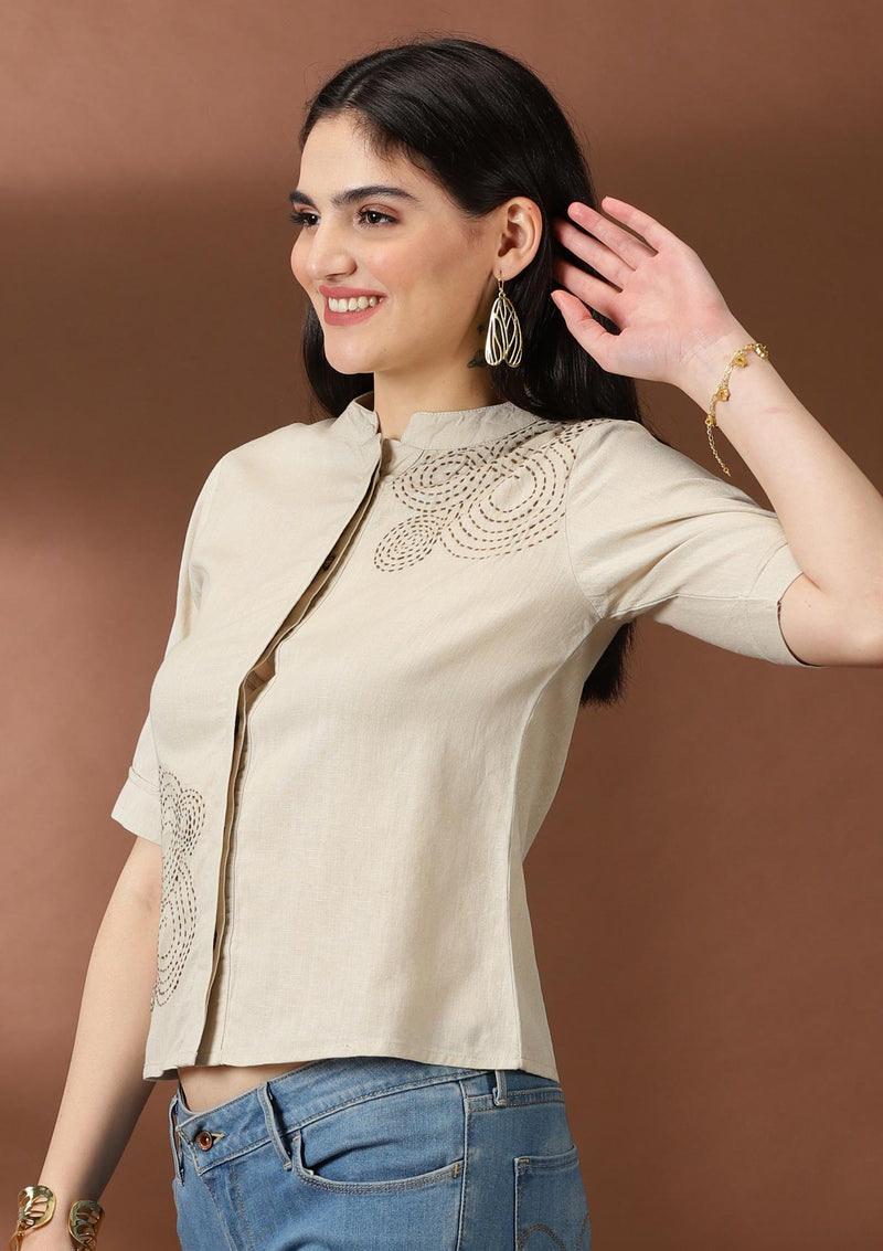 Rasen Embroidered Top