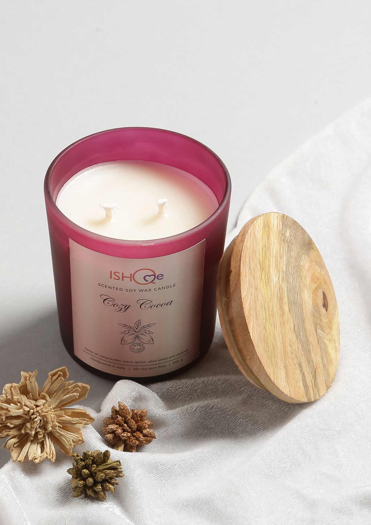 Scented Soy Wax Candle - Cozy Cocoa - IshqMe