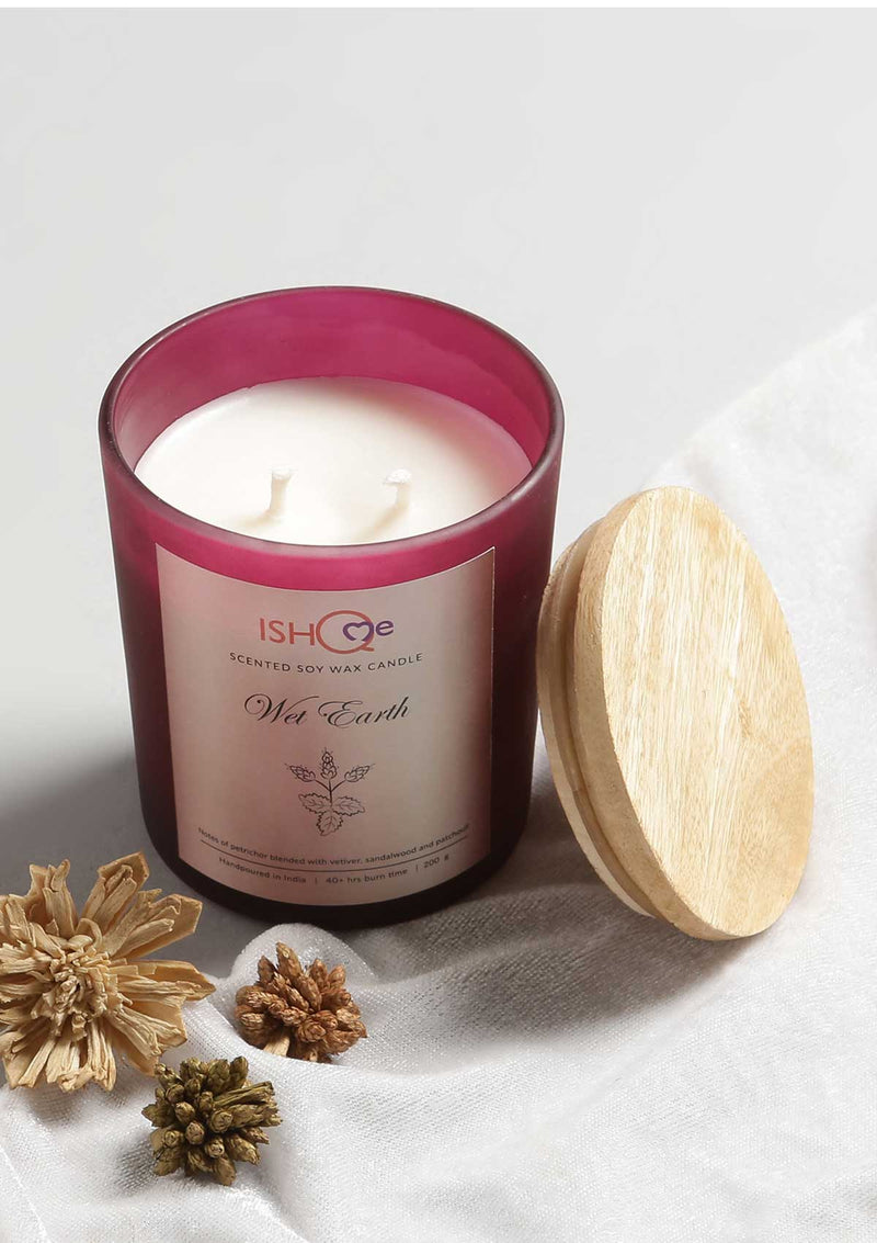 Scented Soy Wax Candle - Wet Earth