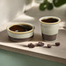 Filter coffee set of 2- Cream and brown - IshqMe