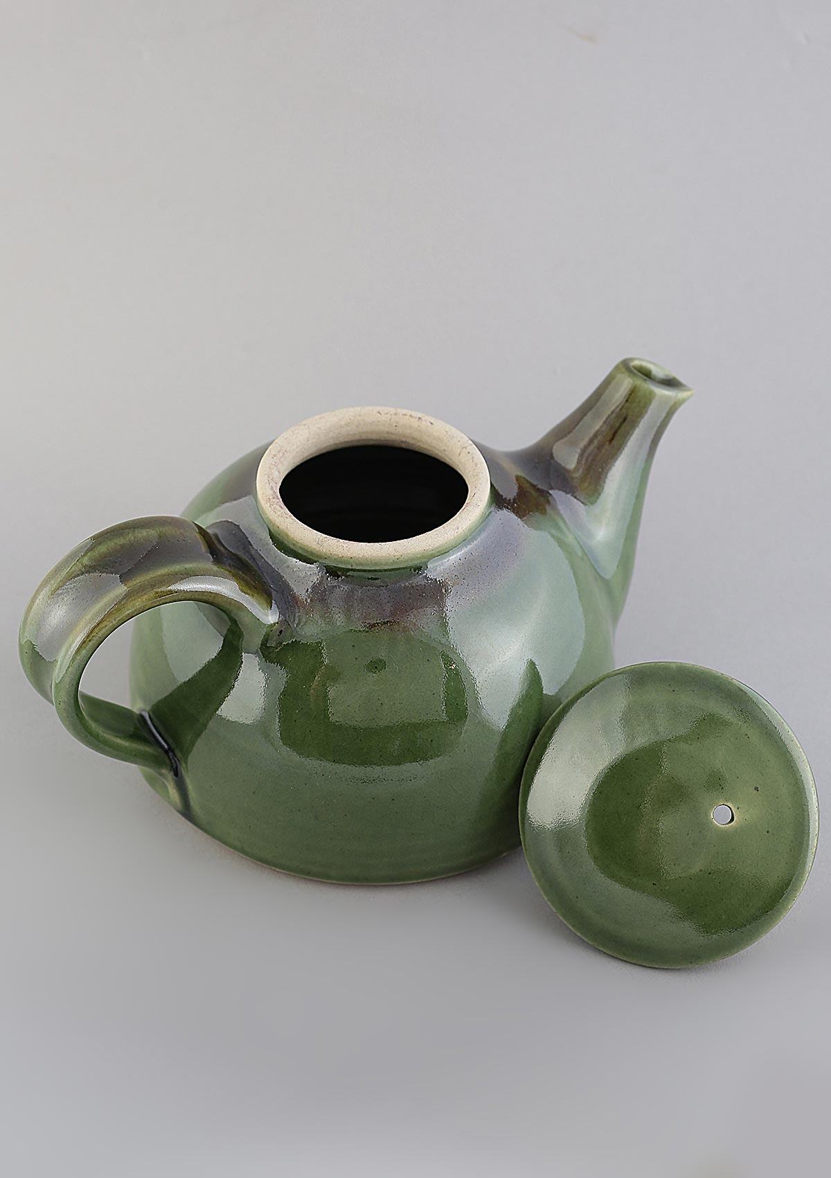 IshqME's Olive Green Tea Set: Teapot & 2 Tea Cup Ensemble - IshqMe