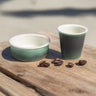 Filter coffee set of 2- Green and white - IshqMe