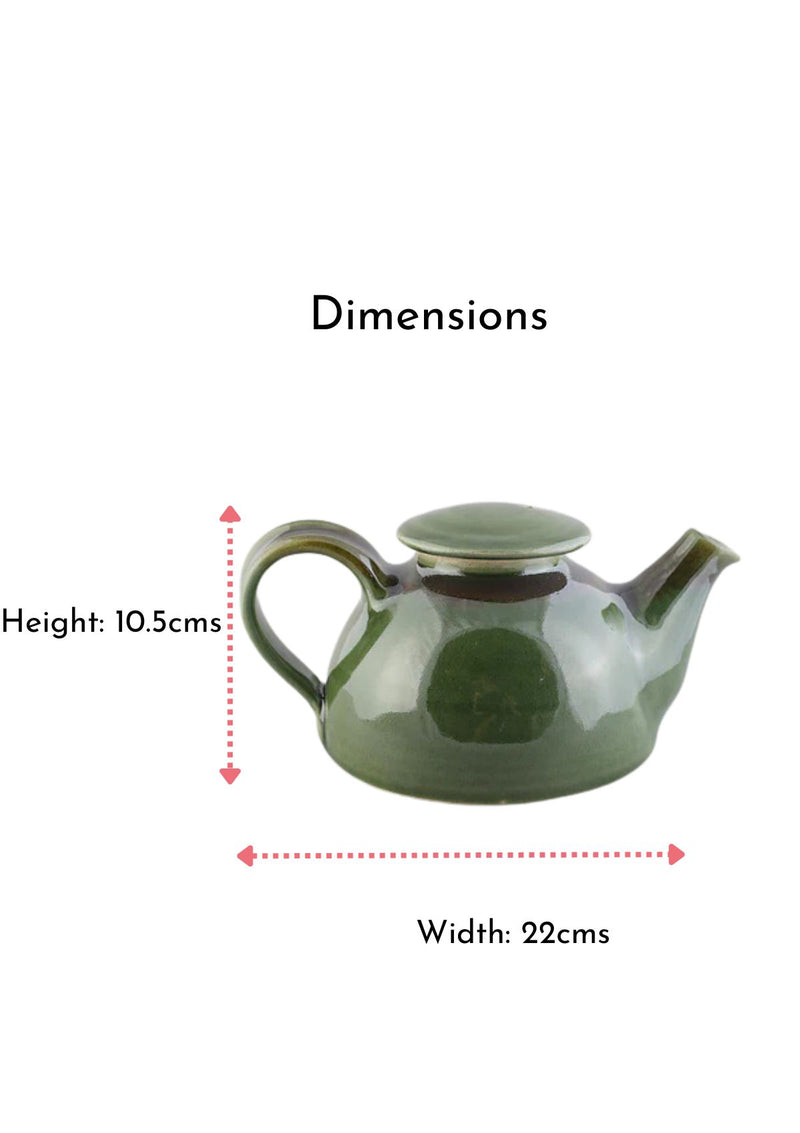 Tea Pot - Olive Green