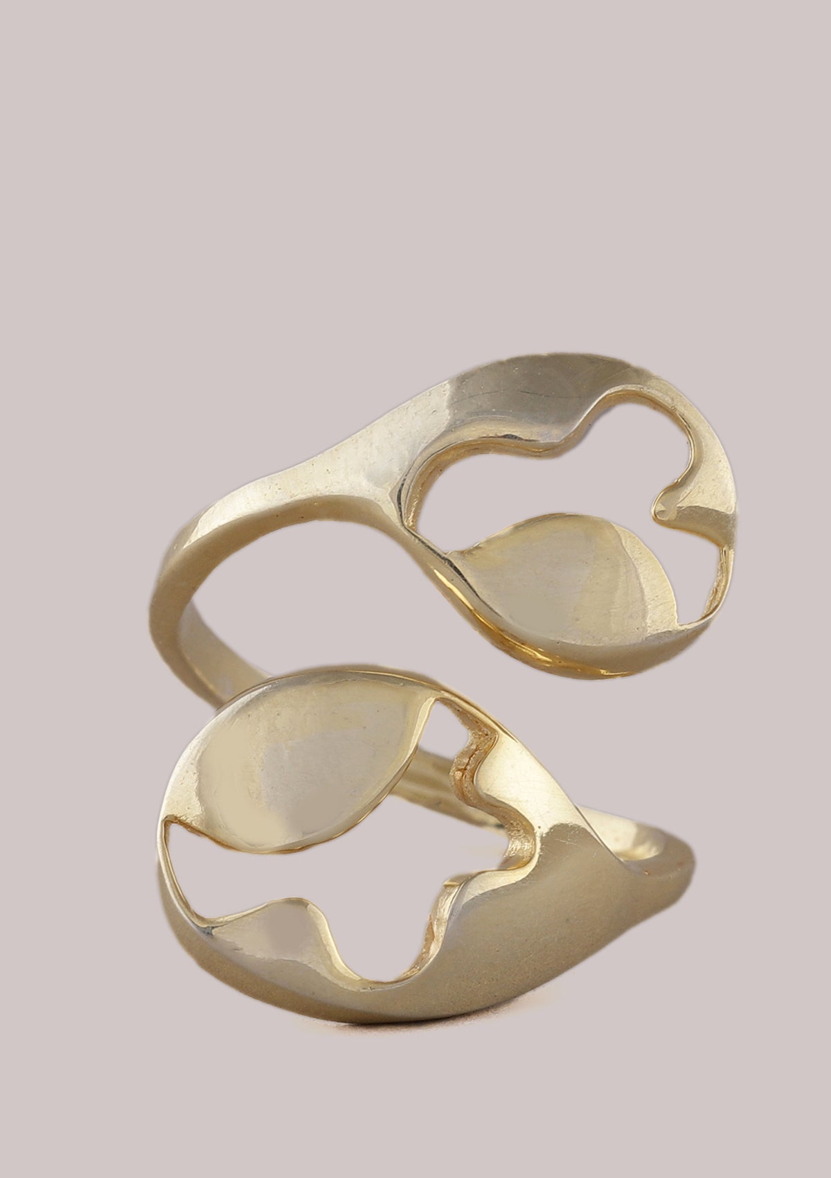 Floating Curve 18K Gold Plated Ring