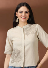 Rasen Embroidered Top