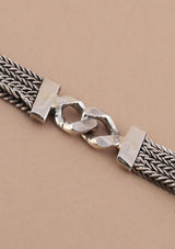 Three-layered Chain Silver Bracelet