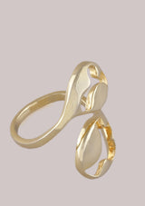 Floating Curve 18K Gold Plated Ring