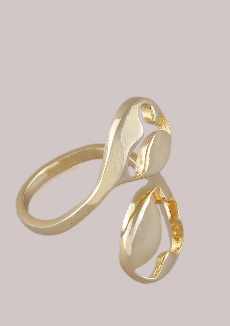 Floating Curve 18K Gold Plated Ring