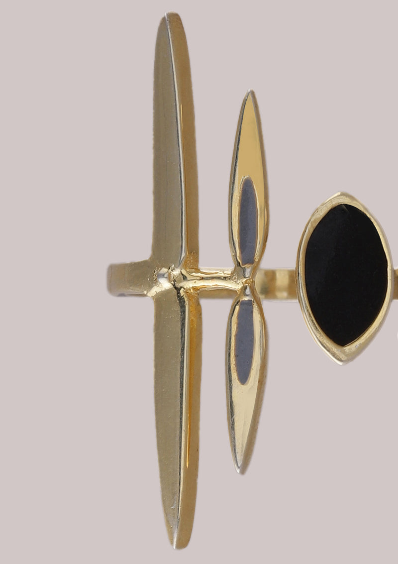 Adjustable Long Wrap 18K Gold Plated Ring