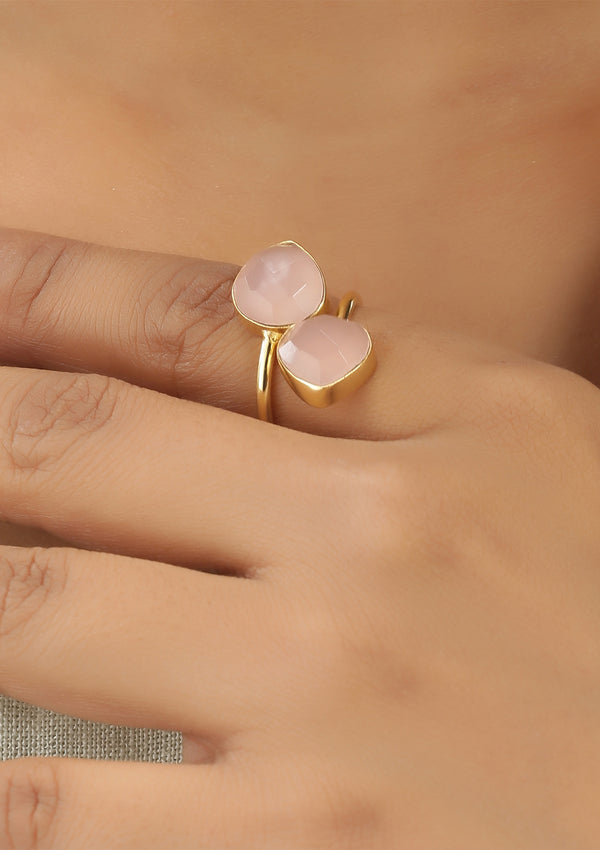 Pink Calcedony Ring