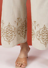 Noor -  Embroidered Halter jumpsuit