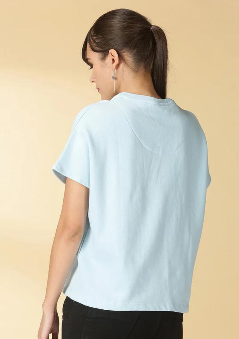 blue oversized t shirt