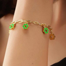green flower bracelet
