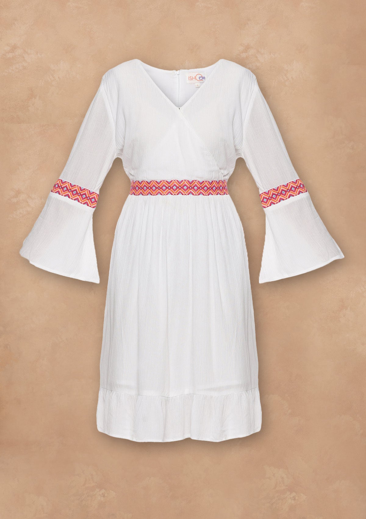 Premium White Dress with Embroidery