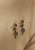 Silver Multi Stone Earring - Blue topaz, Peridot and Amethyst