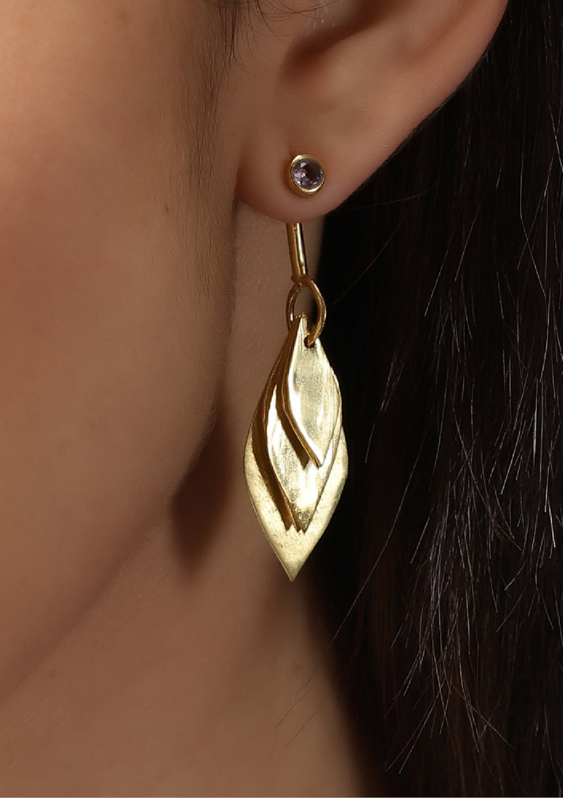 Statement Leaf Drop Earrings