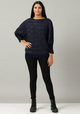 Batwing Pullover - Navy