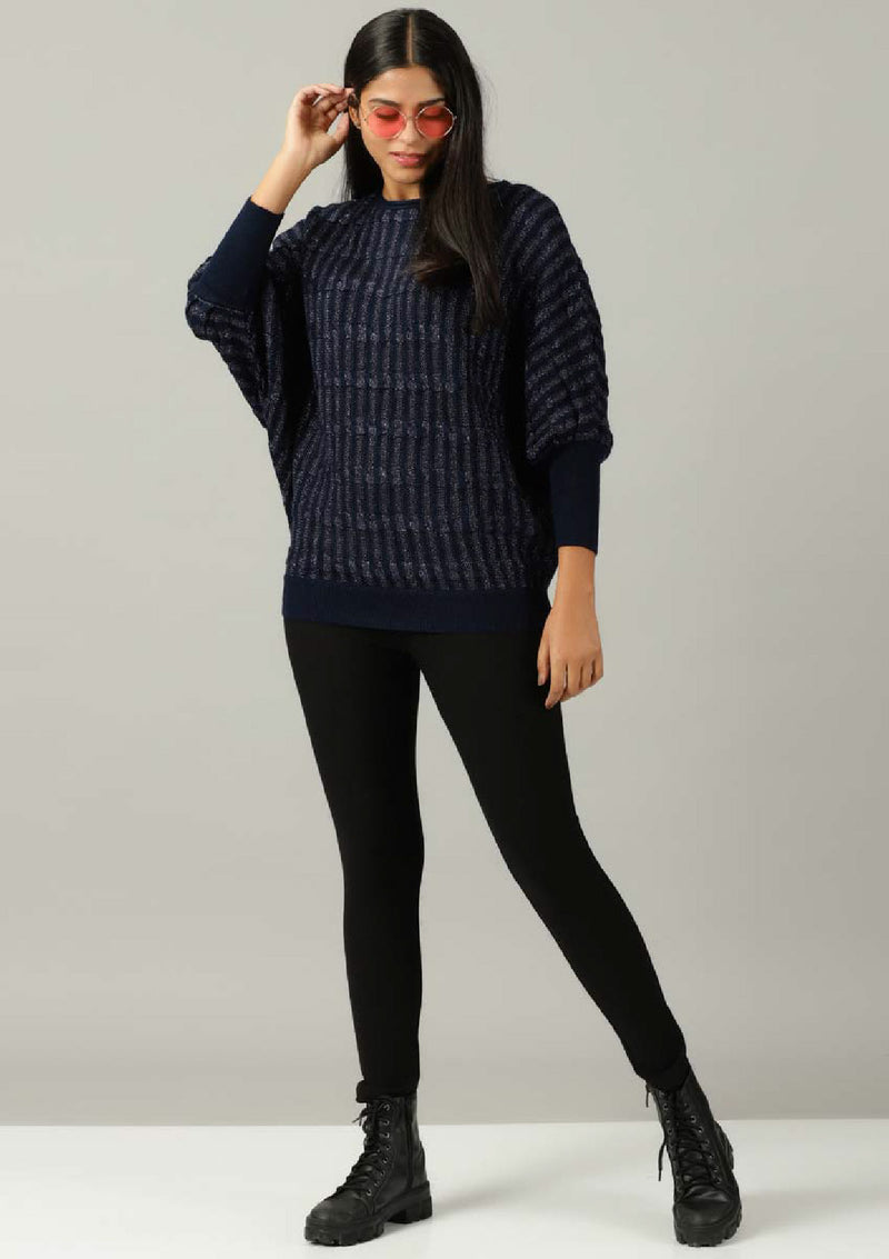 Batwing Pullover - Navy