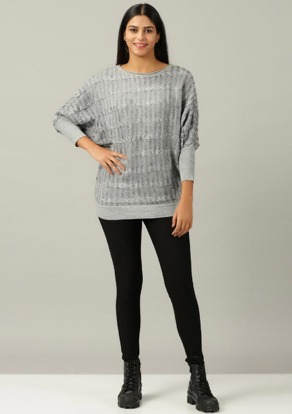 Batwing Pullover - Grey