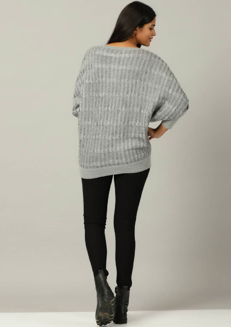 Batwing Pullover - Grey