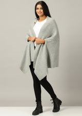 Grey Knitted Poncho