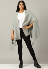 Grey Knitted Poncho