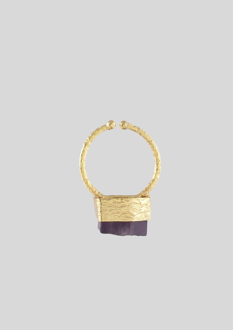 Amethyst Studded Ring