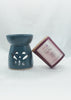 IshqME calm symphony: Twilight Blue Ceramic Diffuser & Cozy Cocoa Candle