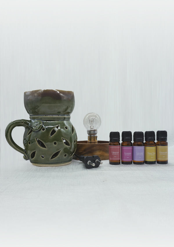 IshqME MeTime Aroma Kit: Electric Diffuser with Relaxing Essential Oils