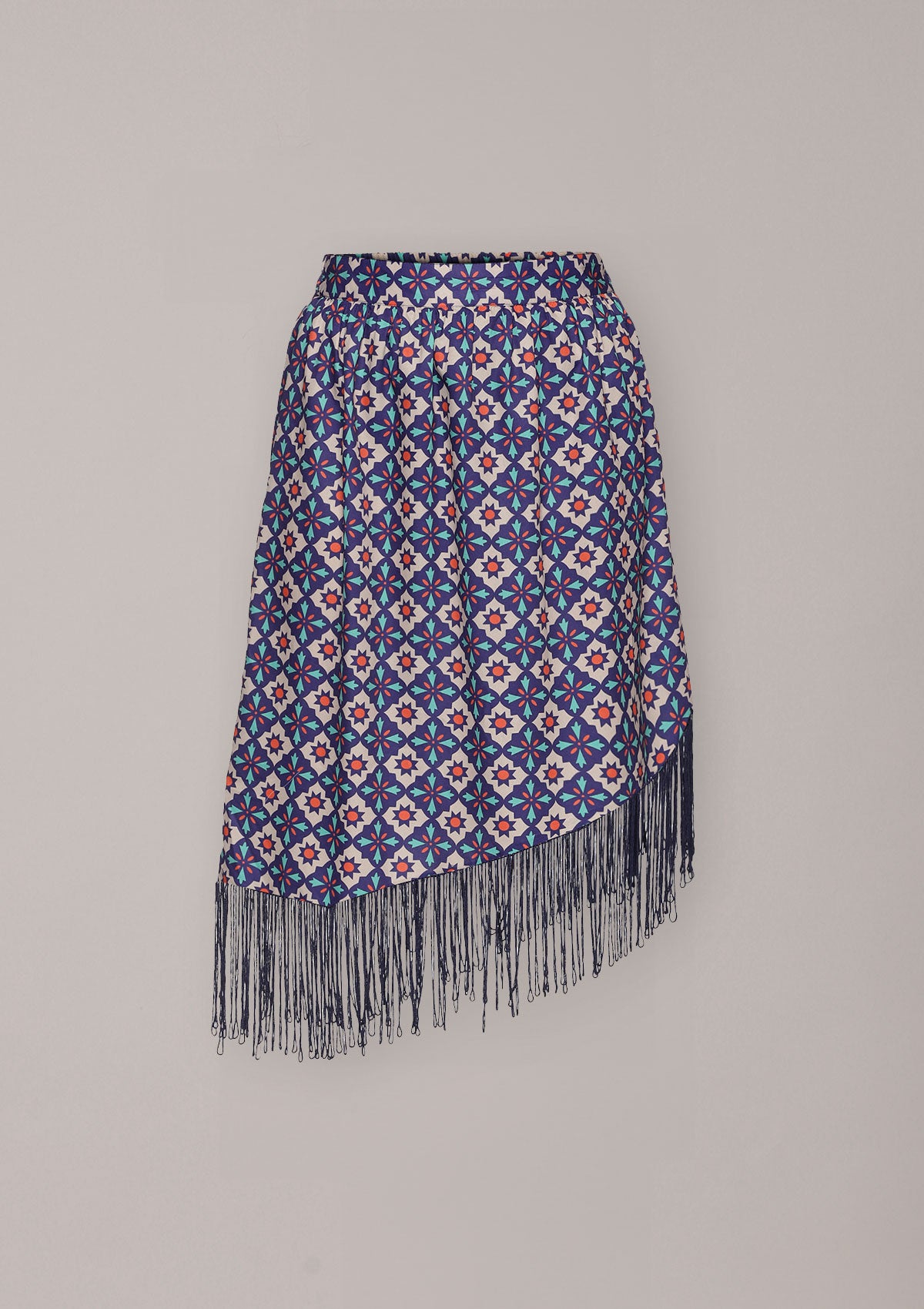 Nora - Assymetrical printed skirt