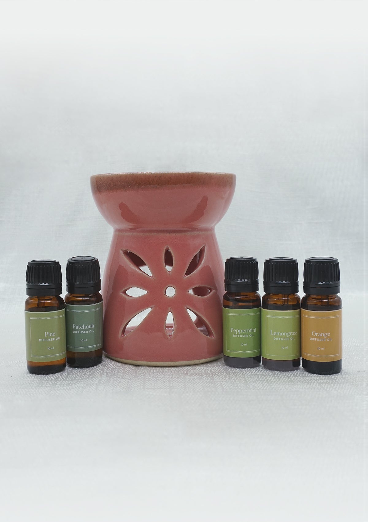 IshqME Tranquil Aroma Kit: Flamingo Melange Ceramic Diffuser & Essential Oil Set - IshqMe