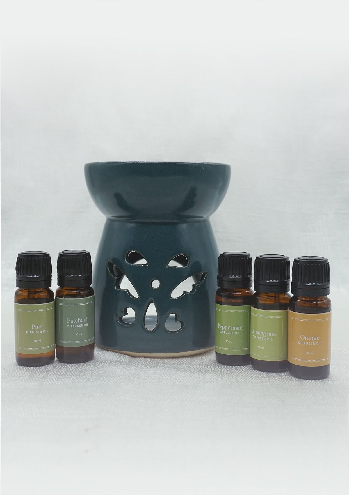 IshqME Blissful Aroma Set: Ceramic Diffuser & Essential Oils Collection - IshqMe