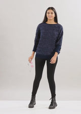 Batwing Pullover - Navy
