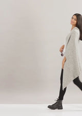 Grey Knitted Poncho
