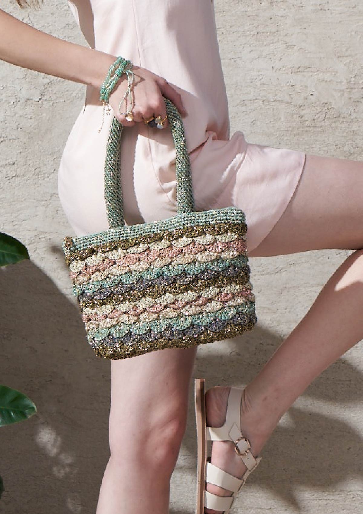 Sequined Crochet Bag 