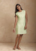Nebula - Green Linen Shift Dress