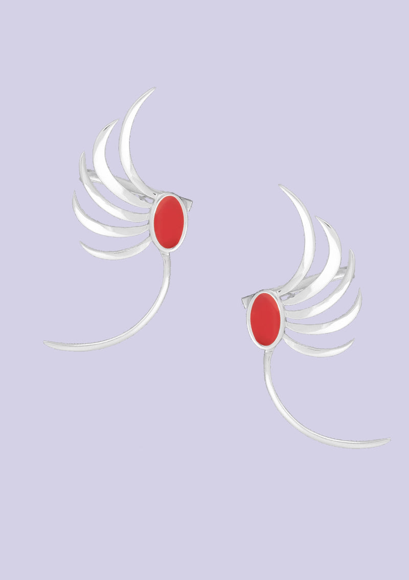 Flame Curve Cuff Earring