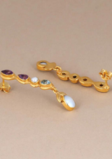 Gold Plated Silver Drop Earrings