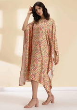 Retro Printed Kaftan Dress